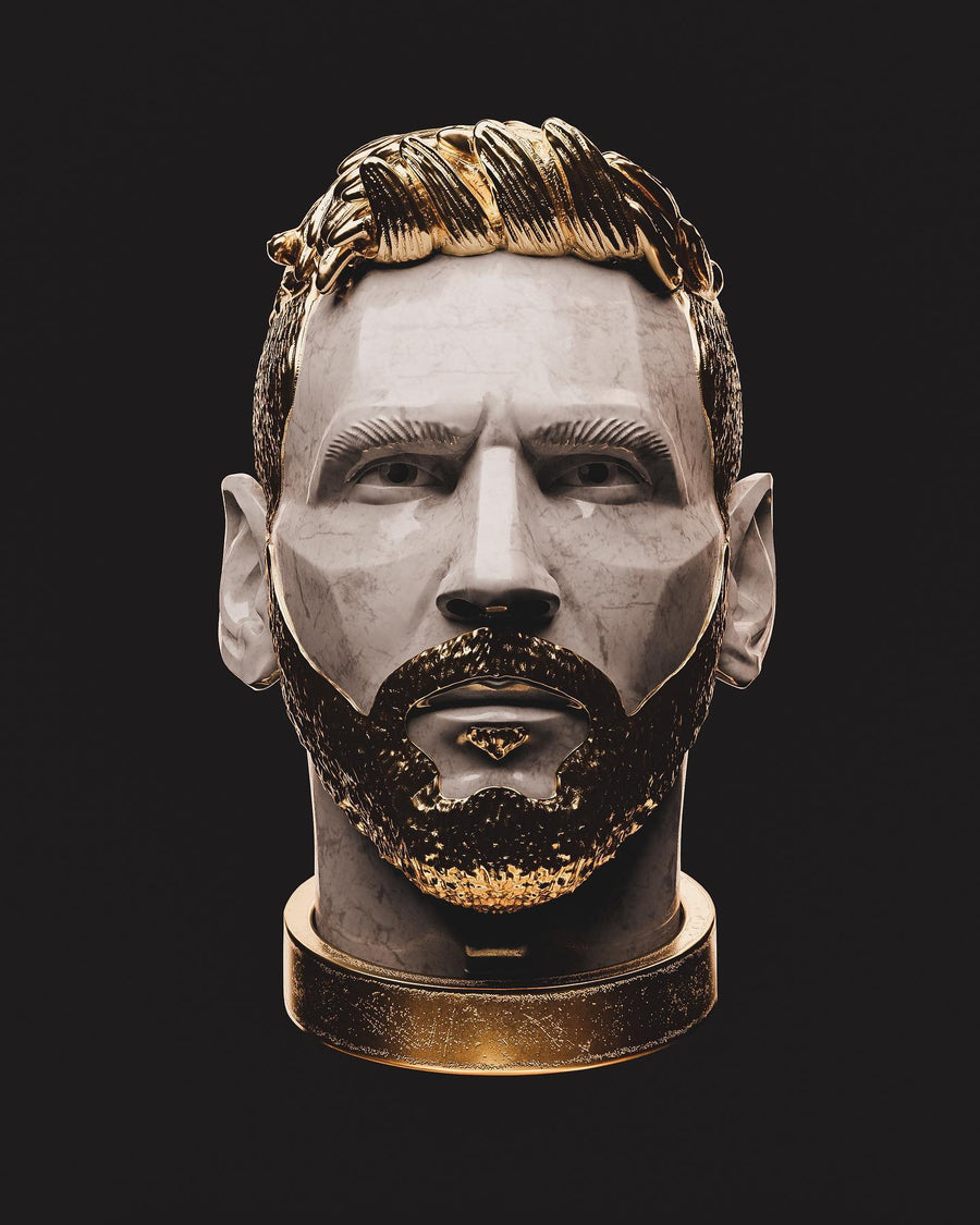 Busto personalizado impreso en 3D con acabado mármol y oro — guía de precios de figuras personalizadas en México