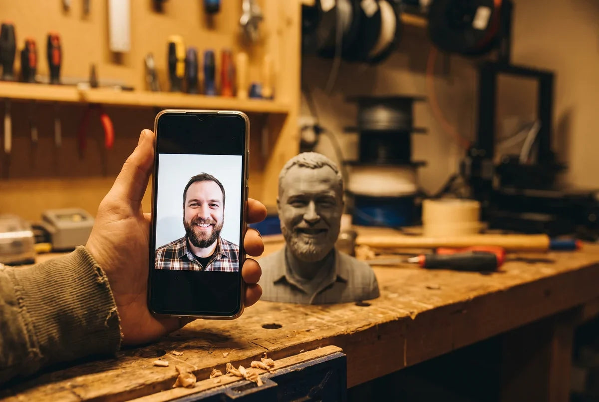 De la foto del móvil a la figura personalizada 3D esculpida en el taller