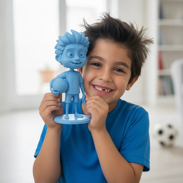 Foto de una persona con su figura 3D personalizada estilo Animado tipo película — tresde